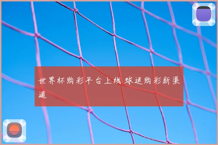 世界杯购彩平台上线 球迷购彩新渠道